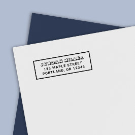 Sello Automático Dirección de devolución de nombre en negrita y blo