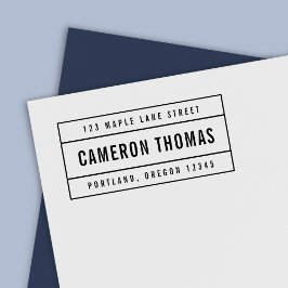 Sello Automático Dirección de devolución de nombre negrita con bord