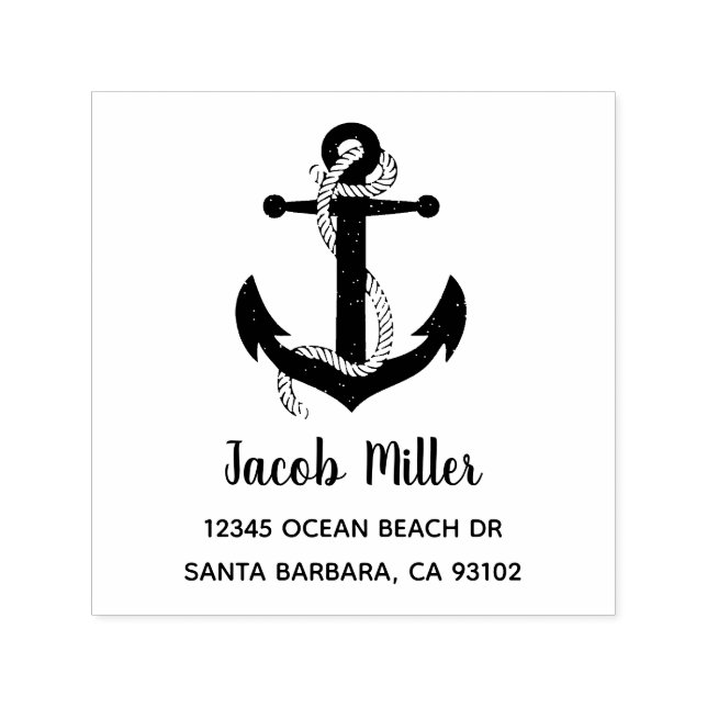 Sello Automático Dirección de devolución de nombre personalizado de (Diseño)