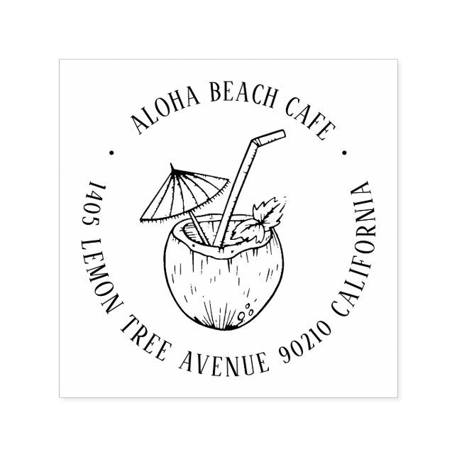 Sello Automático Dirección de devolución de nombre personalizado de (Diseño)