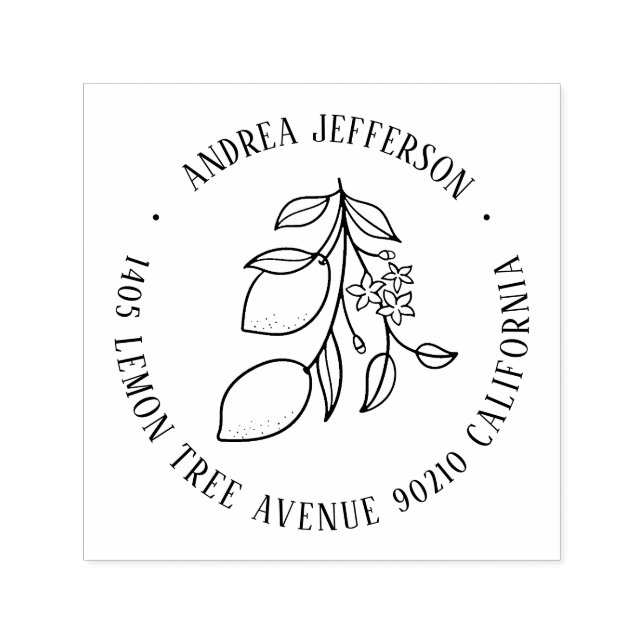 Sello Automático Dirección de devolución de nombre personalizado de (Diseño)