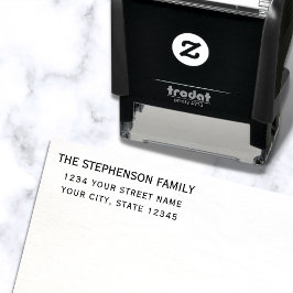 Sello Automático Dirección de devolución de nombre personalizado de