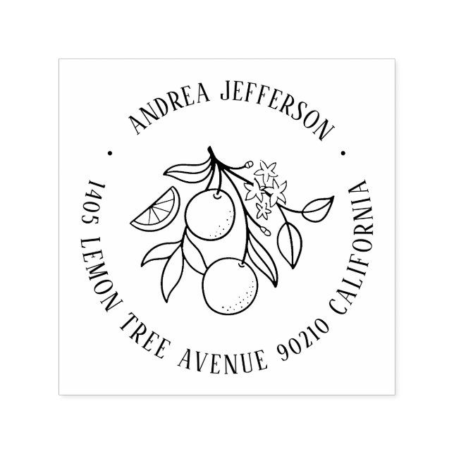 Sello Automático Dirección de devolución de nombre personalizado de (Diseño)