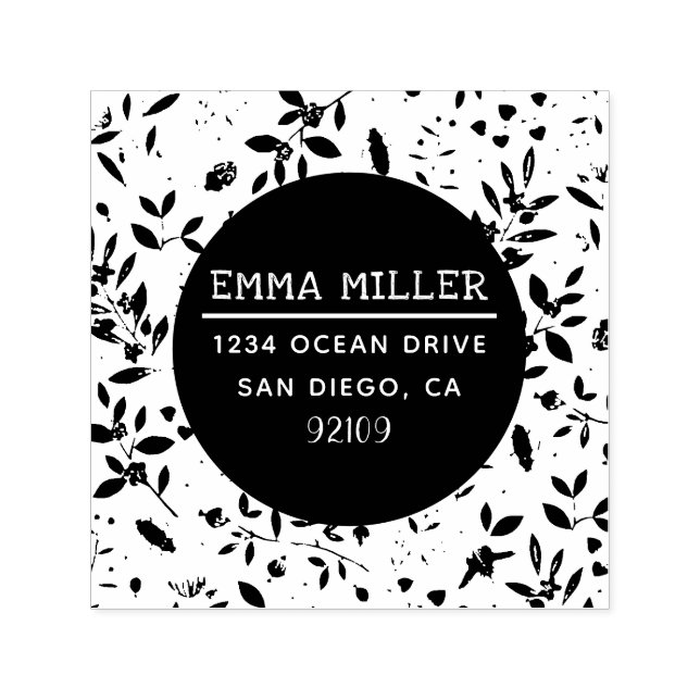 Sello Automático Dirección de devolución de nombre personalizado de (Diseño)