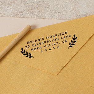 Sello Automático Dirección de devolución de nombre y ramas botánica