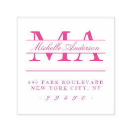 Sello Automático Dirección de devolución de nombres y iniciales de 