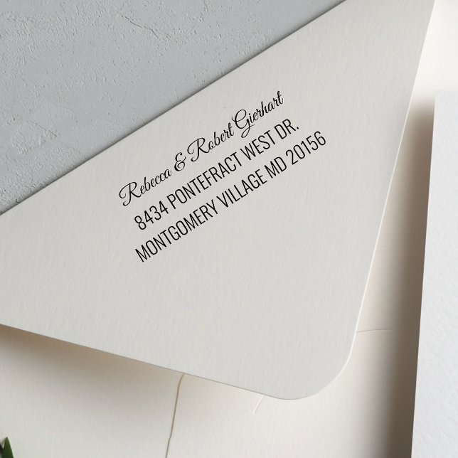 Sello Automático Dirección de devolución de Office personal de la p (Modern Return Address Self-Inking Rubber Stamp)