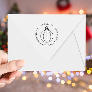 Sello Automático Dirección de devolución de ornamento de Navidad di