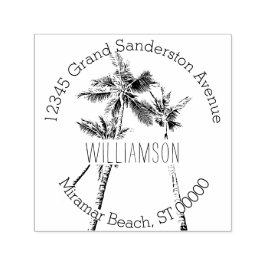 Sello Automático Dirección de devolución de palmeras tropicales