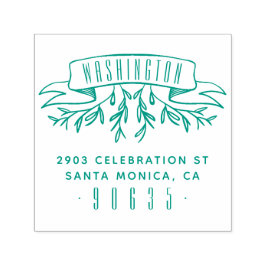 Sello Automático Dirección de devolución de pancartas botánicas de 