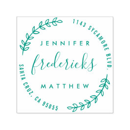 Sello Automático Dirección de devolución de pareja casada con guión