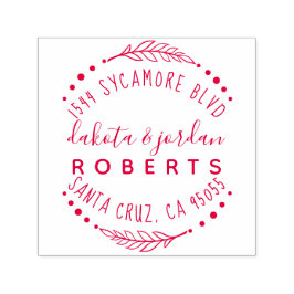 Sello Automático Dirección de devolución de pareja rusa con letras 