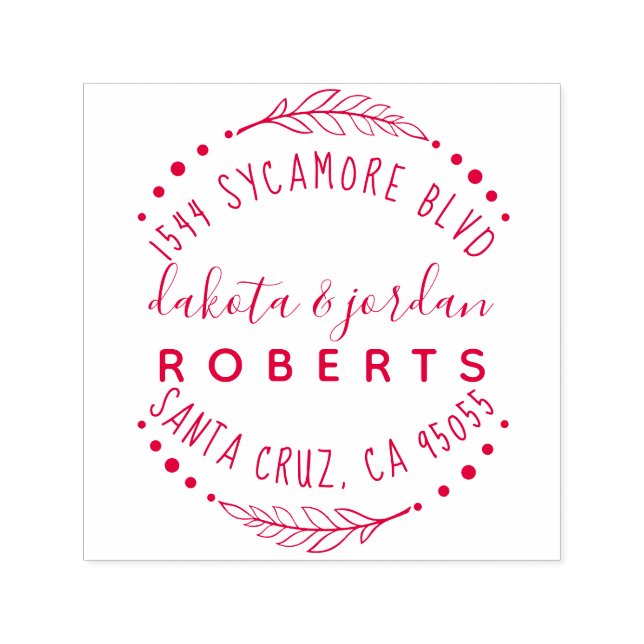 Sello Automático Dirección de devolución de pareja rusa con letras  (Diseño)