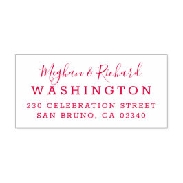 Sello Automático Dirección de devolución de personalizado de novia 