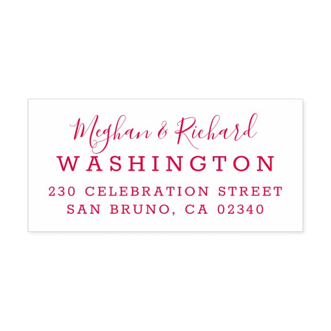 Sello Automático Dirección de devolución de personalizado de novia  (Diseño)