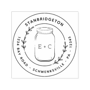 Sello Automático Dirección de devolución de Personalizado de redond