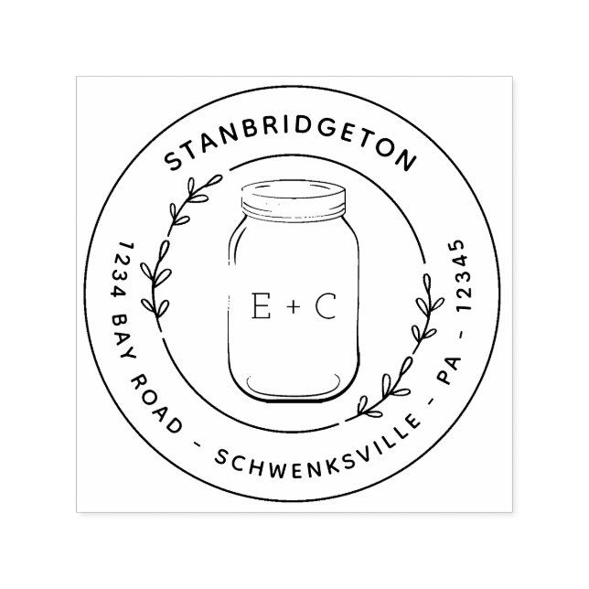 Sello Automático Dirección de devolución de Personalizado de redond (Diseño)