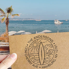 Sello Automático Dirección de devolución de personalizado Surf Boar