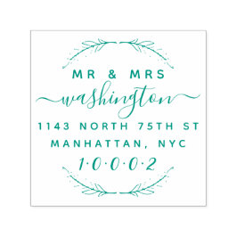 Sello Automático Dirección de devolución de personalizado Wreath & 