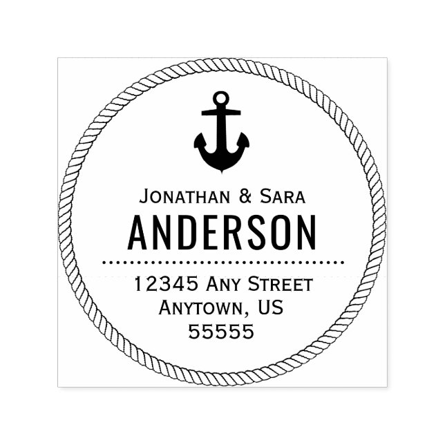 Sello Automático Dirección de devolución de pista y anclaje náutico (Diseño)