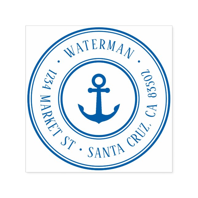 Sello Automático Dirección de devolución de redondeo de anclaje nau (Diseño)