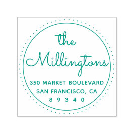 Sello Automático Dirección de devolución de redondeo de moda