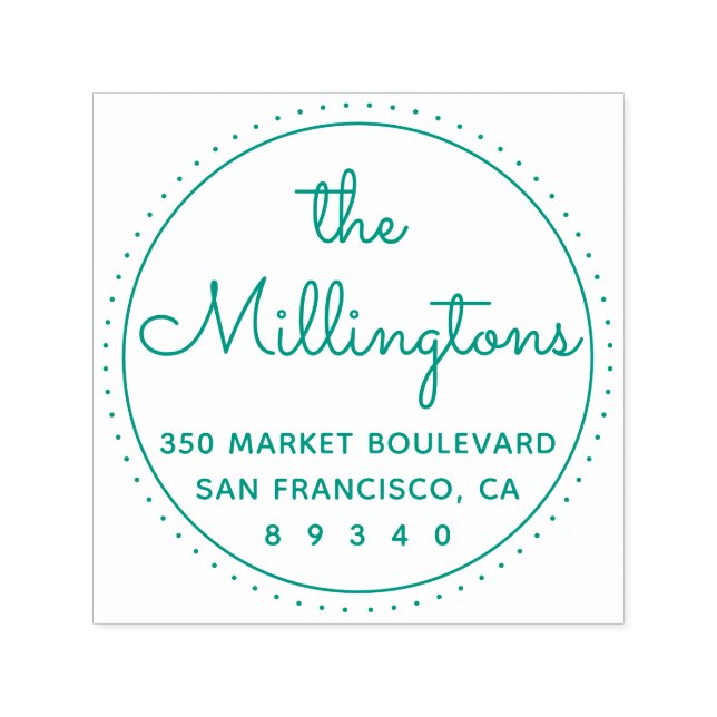 Sello Automático Dirección de devolución de redondeo de moda (Diseño)