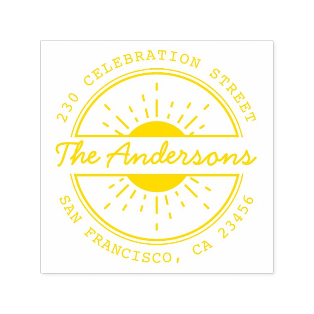 Sello Automático Dirección de devolución de redondeo de nombre de f (Diseño)