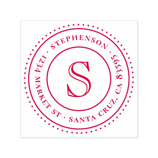 Sello Automático Dirección de devolución de redondeo de nombre de f (Diseño)