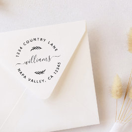 Sello Automático Dirección de devolución de redondeo de nombre de f