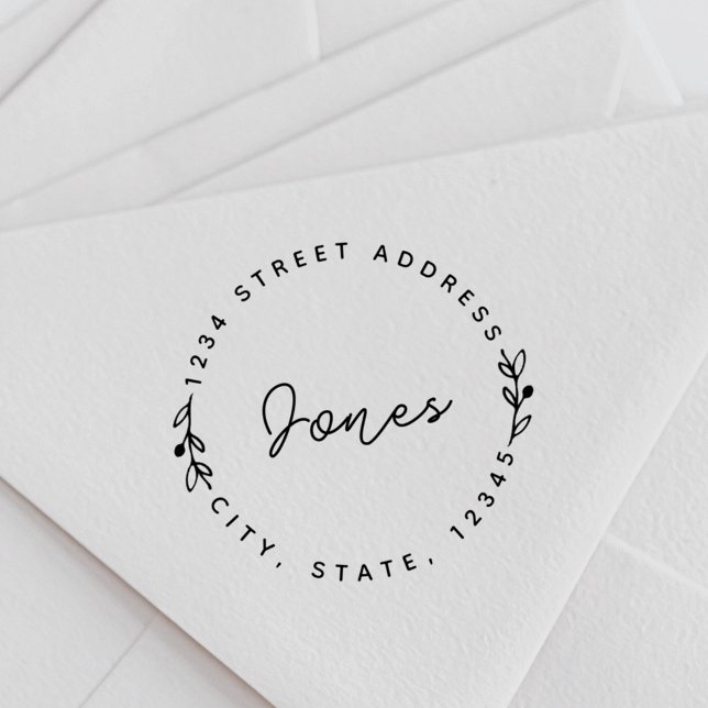 Sello Automático Dirección de devolución de redondeo de nombre de f (Subido por el creador)