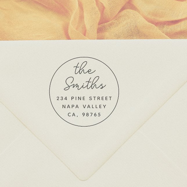 Sello Automático Dirección de devolución de redondeo de nombre de f (Subido por el creador)