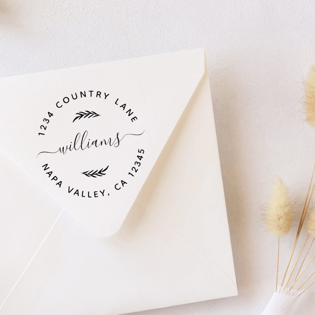 Sello Automático Dirección de devolución de redondeo de nombre de f (Subido por el creador)