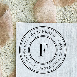 Sello Automático Dirección de devolución de redondeo de nombre de f