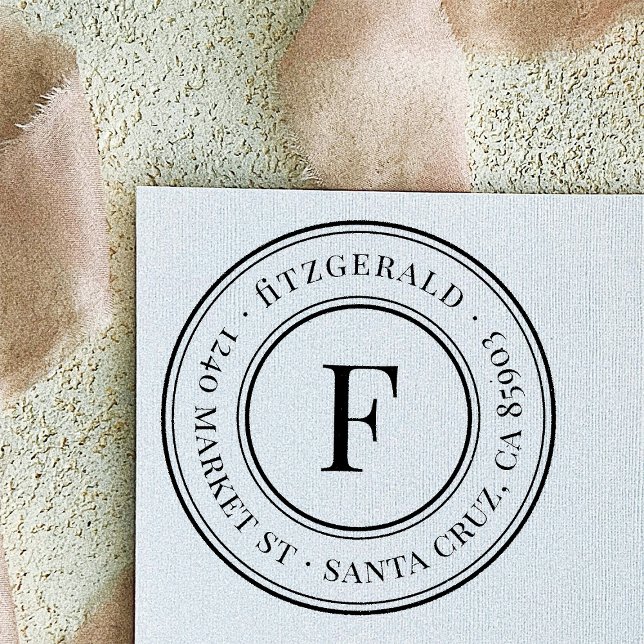 Sello Automático Dirección de devolución de redondeo de nombre de f (Subido por el creador)