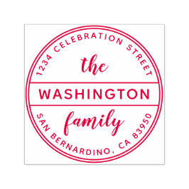 Sello Automático Dirección de devolución de redondeo de nombre de f