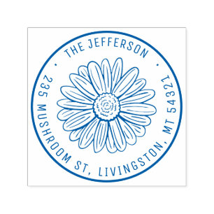 Sello Automático Dirección de devolución de redondeo de nombre pers