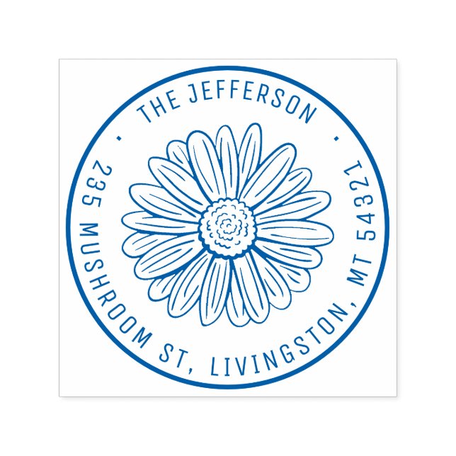 Sello Automático Dirección de devolución de redondeo de nombre pers (Diseño)