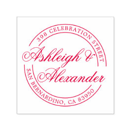 Sello Automático Dirección de devolución de redondeo de nombres de 