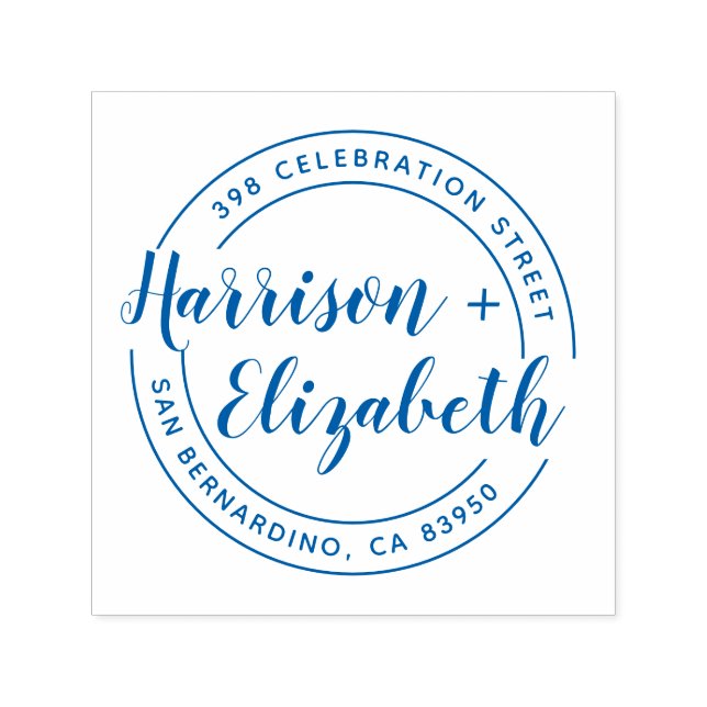 Sello Automático Dirección de devolución de redondeo de nombres de  (Diseño)