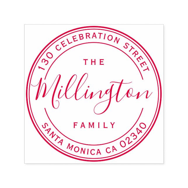 Sello Automático Dirección de devolución de redondeo del guión de n (Diseño)