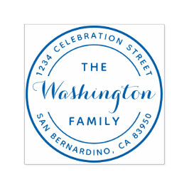 Sello Automático Dirección de devolución de redondeo del logotipo d