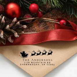 Sello Automático Dirección de devolución de renos Santa Reindeer de