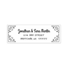 Sello Automático Dirección de devolución de rincones de doodle