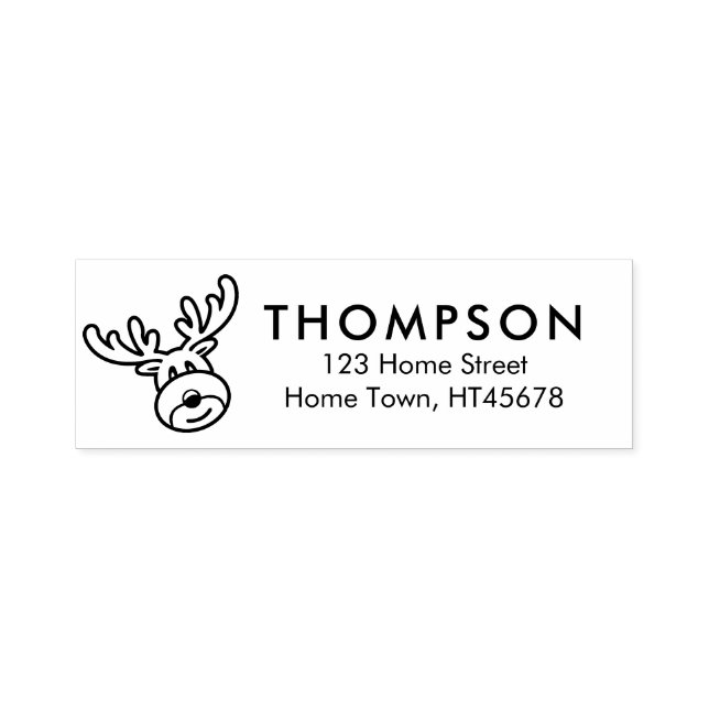 Sello Automático Dirección de devolución de rudolph de vacaciones (Diseño)