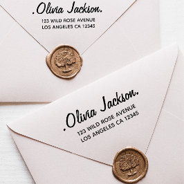 Sello Automático Dirección de devolución de script de escritura de 