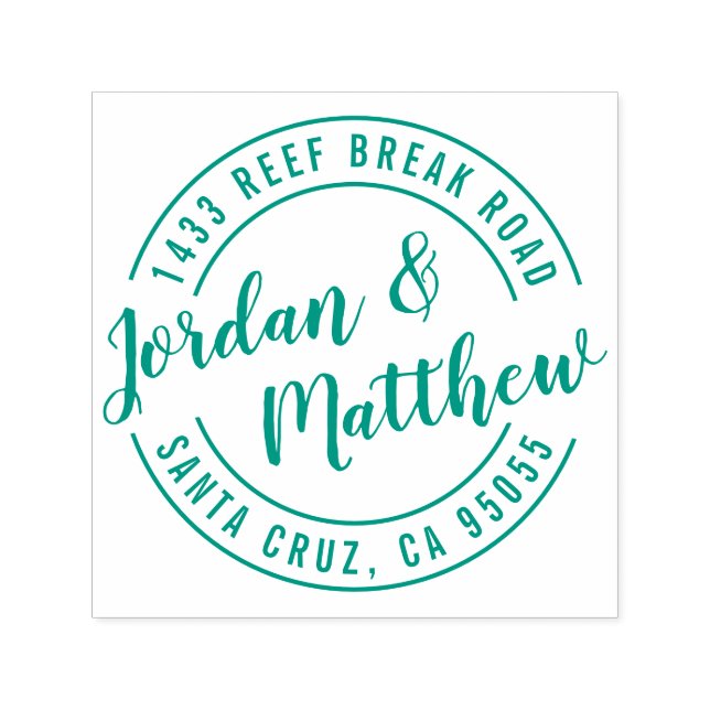 Sello Automático Dirección de devolución de script de escritura de  (Diseño)