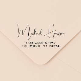 Sello Automático Dirección de devolución de script de firma moderna