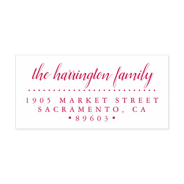 Sello Automático Dirección de devolución de script de nombre de fam (Diseño)