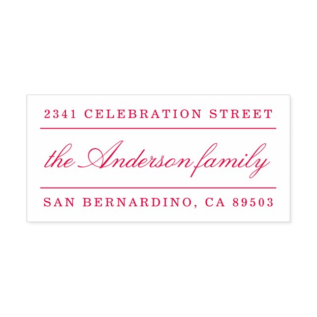 Sello Automático Dirección de devolución de script de nombre de fam (Diseño)